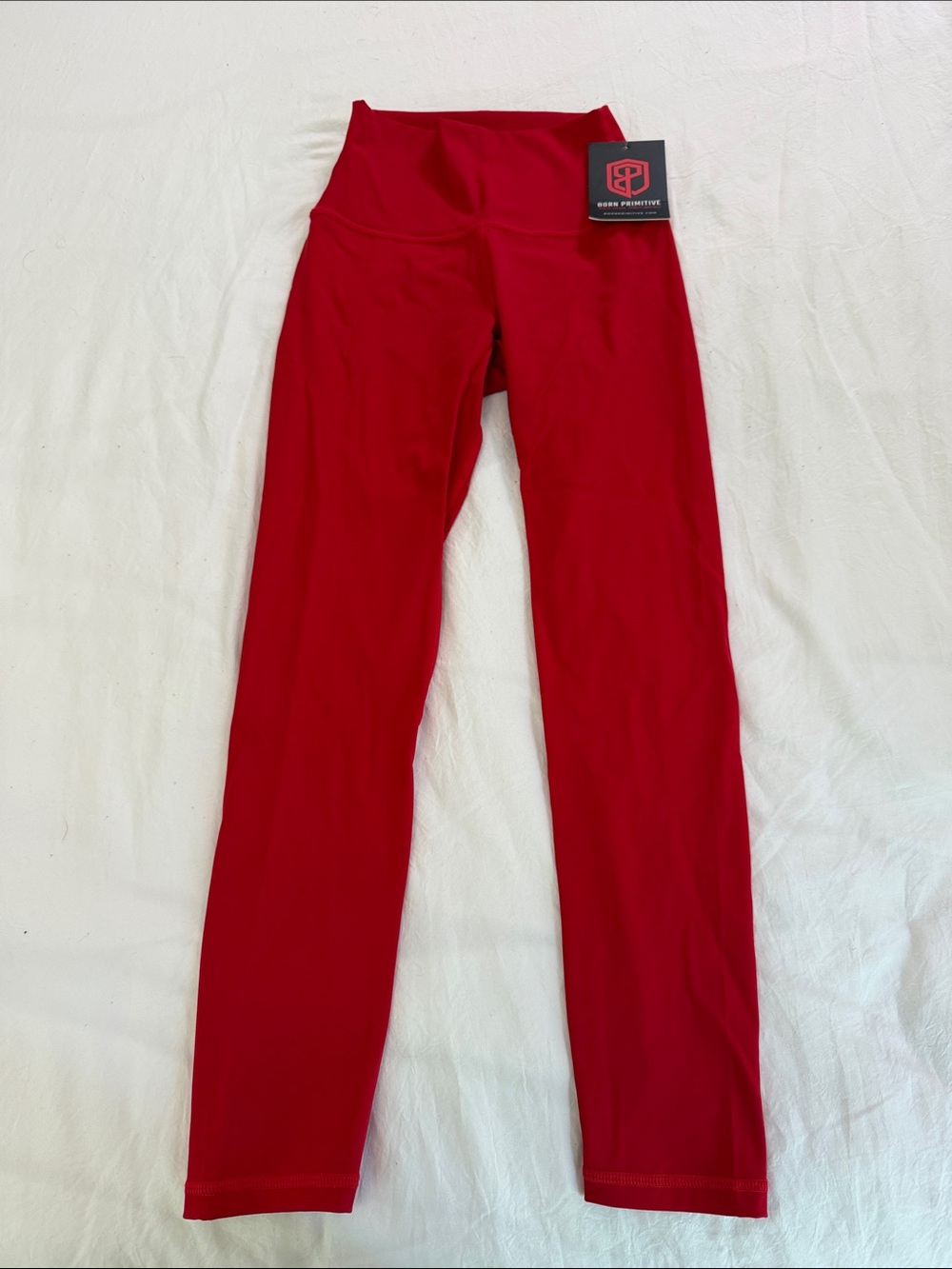 Red High-Waist Active Leggings
